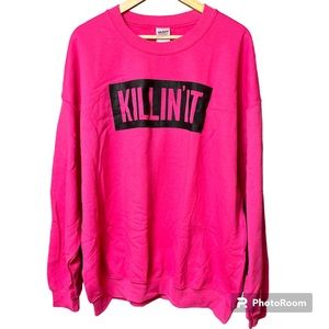 Gildan Long Sleeves Crewneck Sweater Womens 2XL Pullover Graphic Print